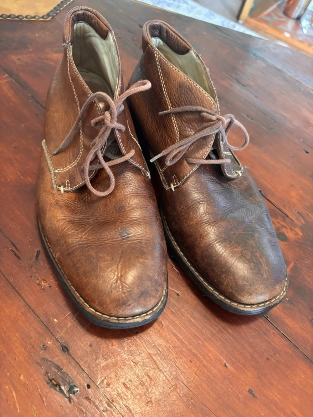 Men's Brown Leather Chukka Boots Johnston Murphy 8.5